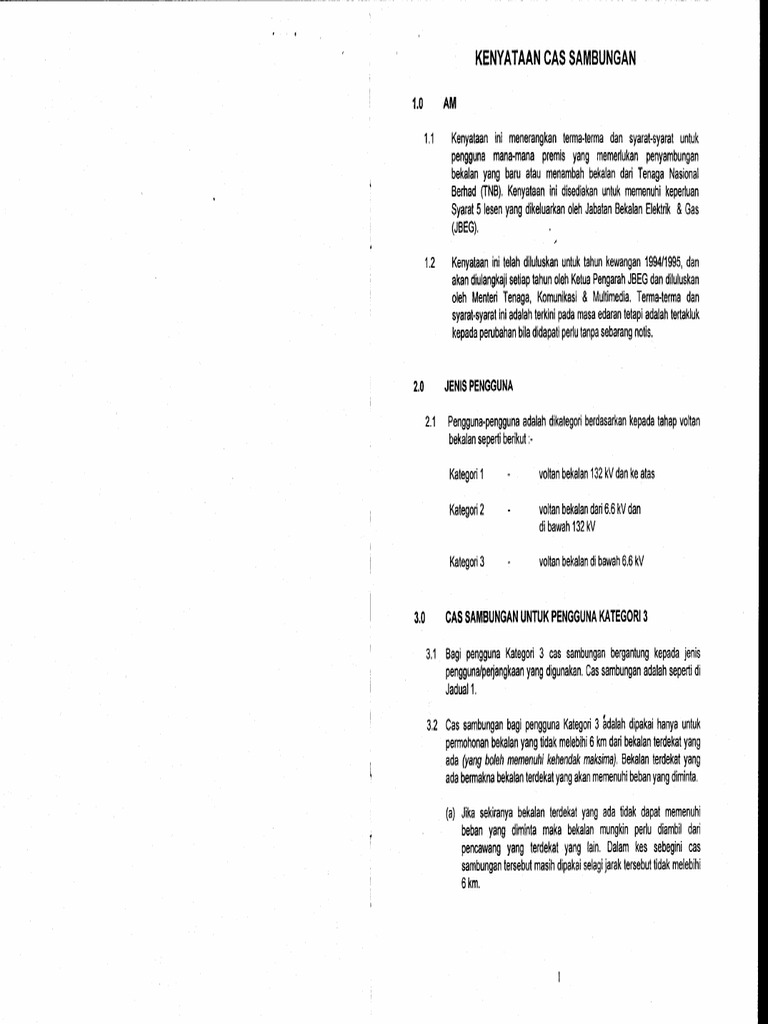 TNB Connection Charges | PDF