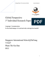 Igcse: Global Perspective 1 Individual Research Paper