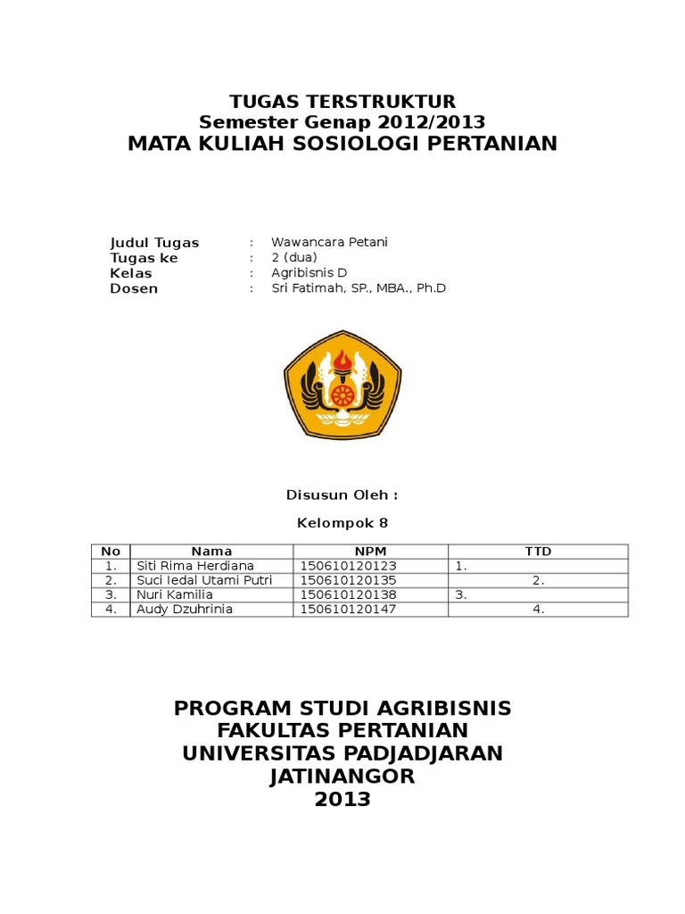 Hasil Wawancara Dengan Petani