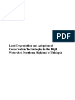 Land Degradation and Adoption of Conservation Technologies in The Digil Watershed Northern Highland of Ethiopia