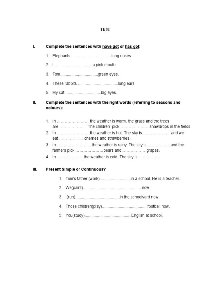 TEST 4th Grade | PDF