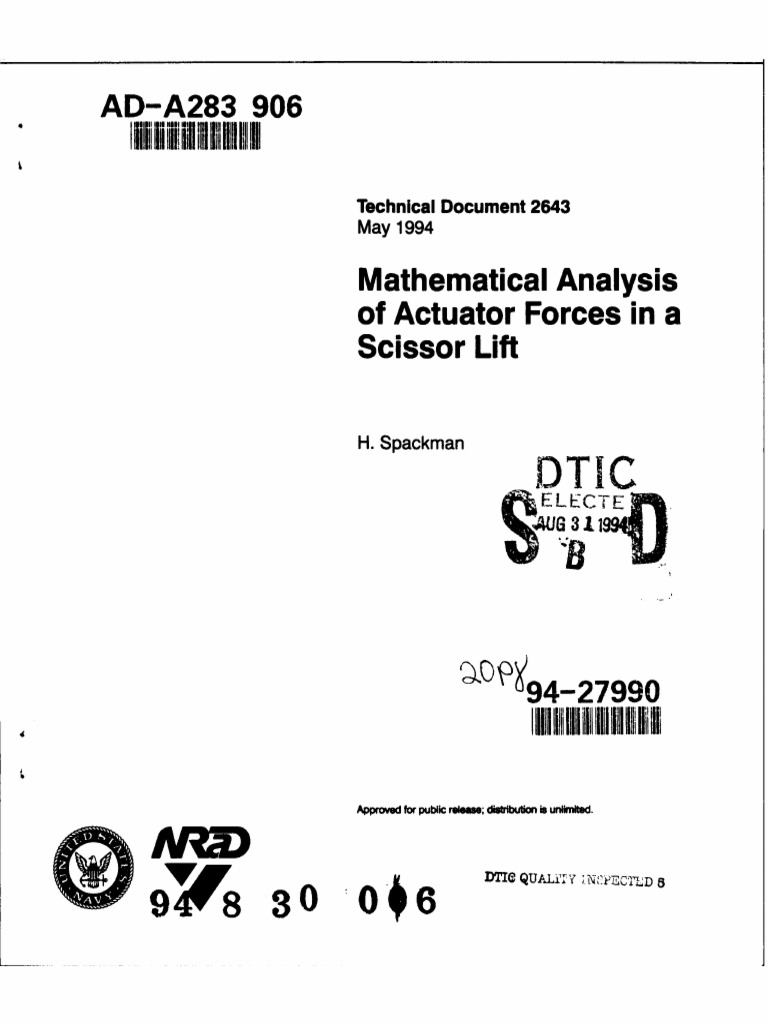 scissor lift design calculation Lift (Force) Mass