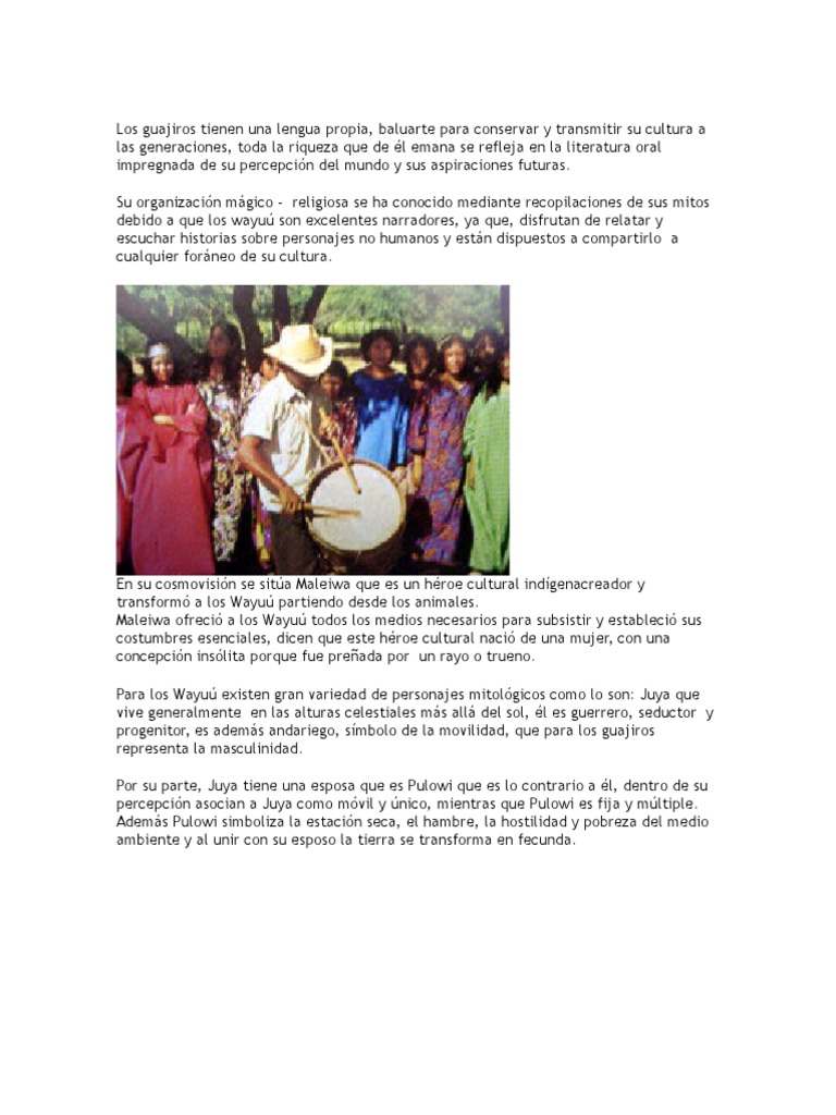 Cultura Wayuu | PDF | Mitología | Religión y creencia