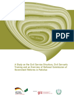 A Study on the Civil Service Structure Civil Servants Training and an Overview of National Commission of Government Reforms in Pakistan