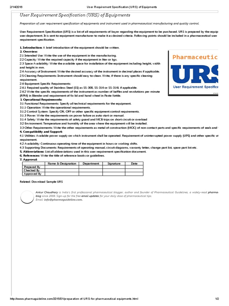 user-requirement-specification-urs-of-equipments-specification