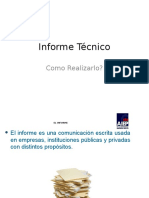 Como Hacer Un Informe Técnico