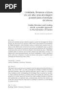 Oralidade, Literatura e Leitura Em Voz Alta