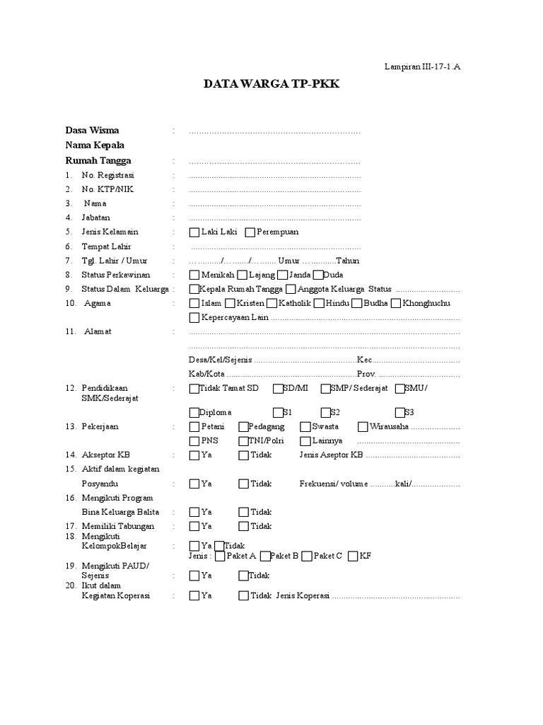 Contoh Laporan Dasawisma Guru Paud