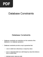 Database Constraints