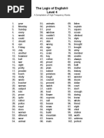 Logic of English High Frequency Word List Level 4