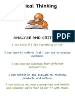 Criticalthinking - Analyze and Critique