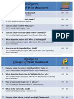 Concepts of Print Assessment: Kindergarten