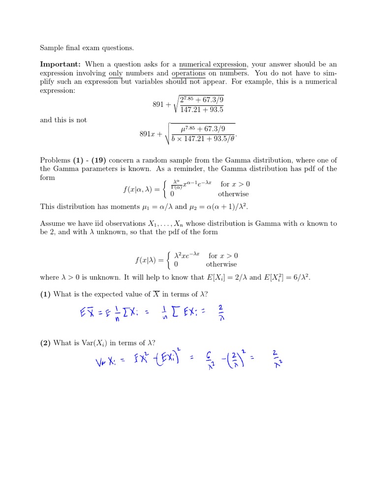 Solutions To Final1 | PDF | Errors And Residuals | Coefficient Of ...
