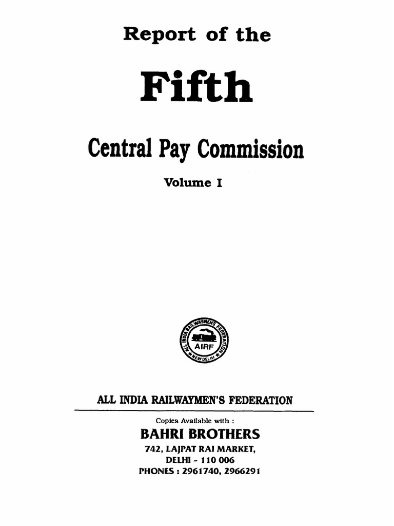 5th Central Pay Commission Report | PDF | Employment
