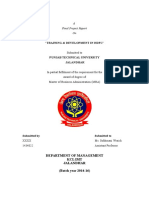 "Training & Development in HDFC": Punjab Technical University Jalandhar