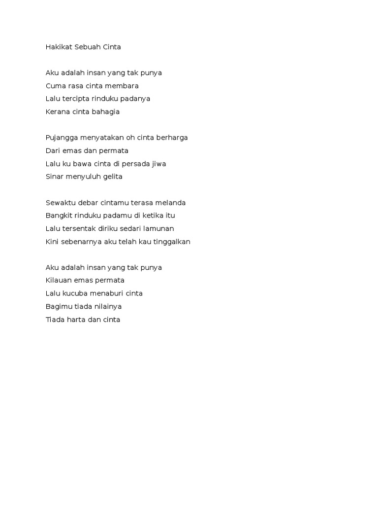 Hakikat Sebuah Cinta Pdf