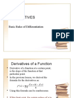 Basic Rules of Differentiation