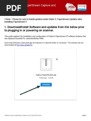 Installing Configuring and Updating Fujitsu Paperstream | PDF | Image  Scanner | Software