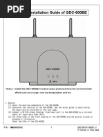 Quick Installation Guide Gdc-600be