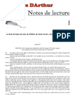 "Le Morte DArthur": Notes de Lecture Volet 123