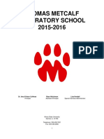 2015-2016 Metcalf School Handbook