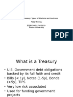 The U.S. Treasury: Types of Markets and Auctions Petar Petrov ECON 1465, Fall 2010 Brown University