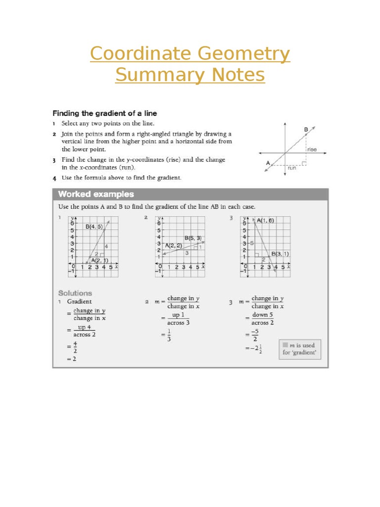 Geometry Notes PDF