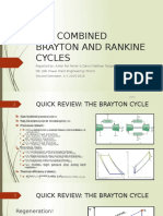 ME 188 - Combined Brayton & Rankine Cycles