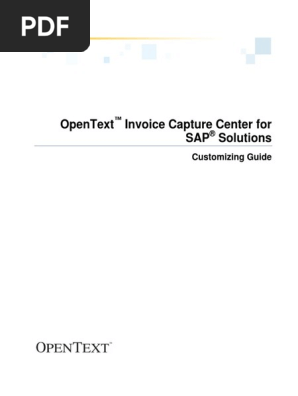 Invoice Capture Center 7.5 Customizing Guide