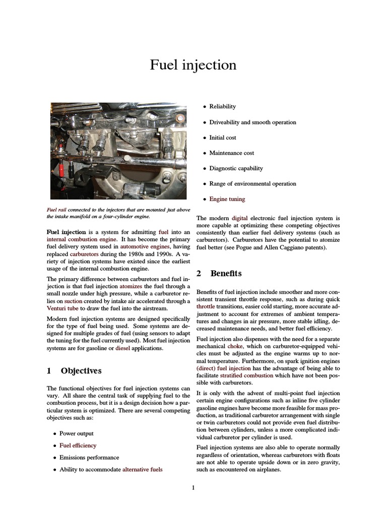 Fuel Injection | PDF | Fuel Injection | Internal Combustion Engine