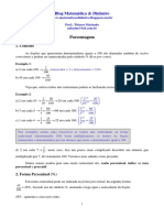 Porcentagem: conceitos, operações e problemas