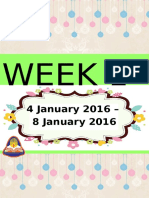 Week 1: 4 January 2016 - 8 January 2016