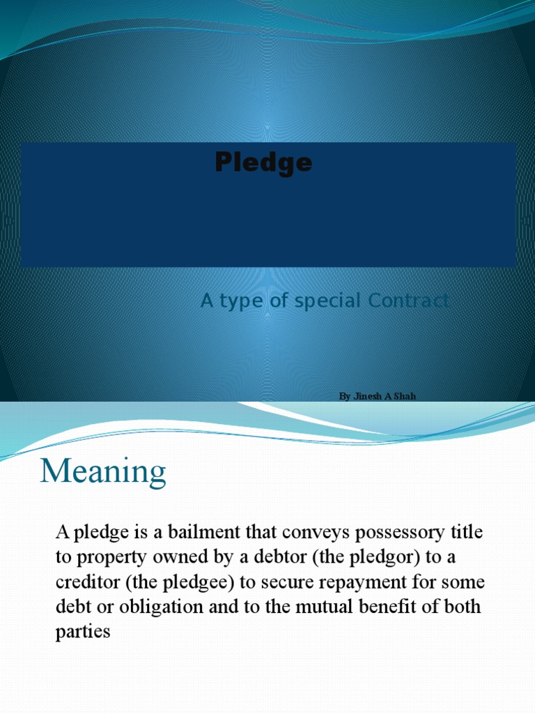 | Pledge Loans | Debt