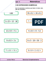 4to Grado - Matemáticas - Igualdad de Expresiones Numéricas