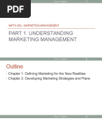 Part 1 - Understanding Marketing Management