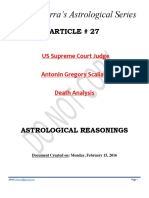 Article # 27 -- US Supreme Court Judge Scalia Death Analysis - ASTROLOGICAL REASONINGS