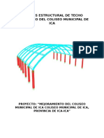 Analisis Estructural de Techo Parabolico Del Coliseo Municipal de Ica