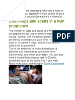 Check-Ups and Scans in A Twin Pregnancy: Down's Syndrome