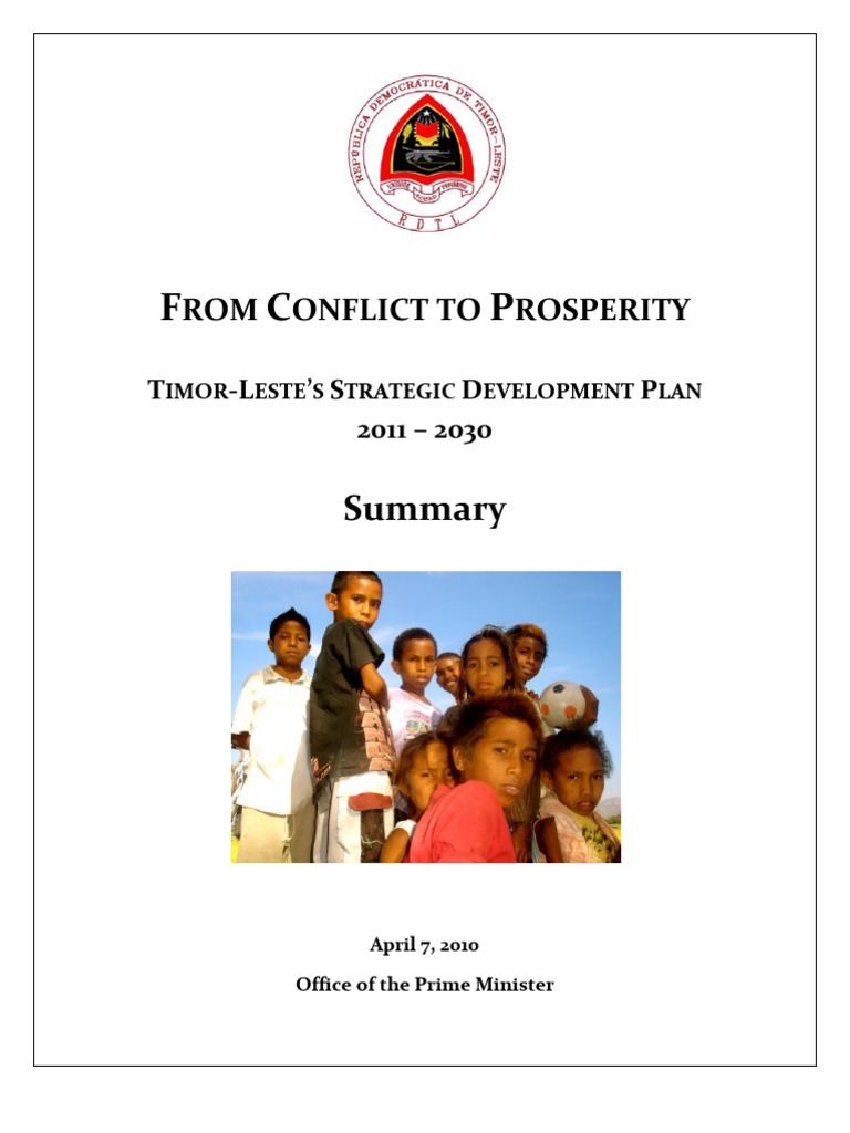 Timor Leste's Strategic Development Plan - 2011 - 2030 | PDF