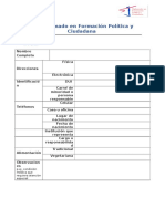 Ficha de Preselección. EFPC 2016