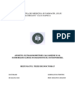 Aportul Ultrasonometriei Calcaneene Si Al Scorurilor Clinice in Diagnosticul Osteoporozei