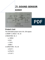 Sound Sensor Circuit Diagram & Project Cost