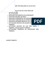 Actividades Por Realizar Al 26-02-2015