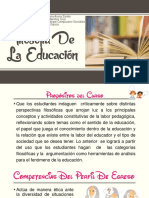 Filosofía de La Educación