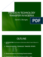 Trends in Technology Transfer in Nigeria
