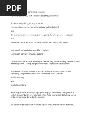Learning Batak Languange Pdf