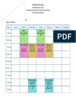 Horario de Clases 2016