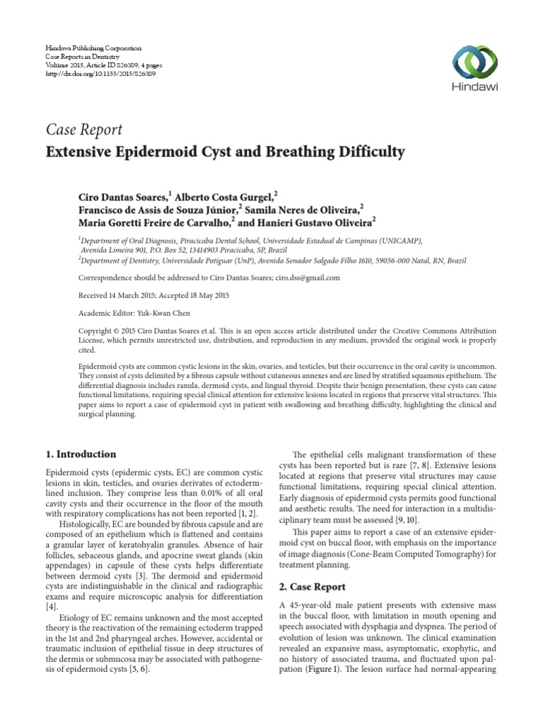 Kista Epidermoid | PDF | Epithelium | Anatomy