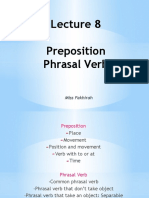 Lecture 8 Preposition Phrasal Verb