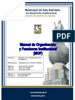 Manual de Organizacion San Salvador